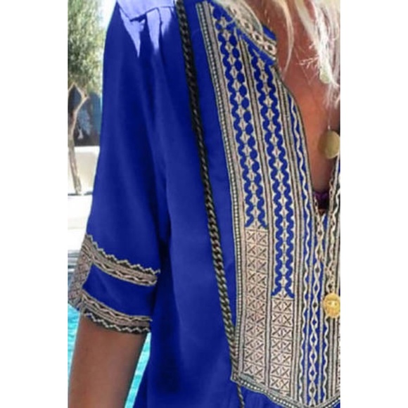 Bohemian Slit Maxi Dress - Picture 6 of 6